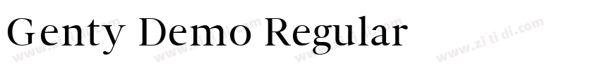 Genty Demo Regular字体转换